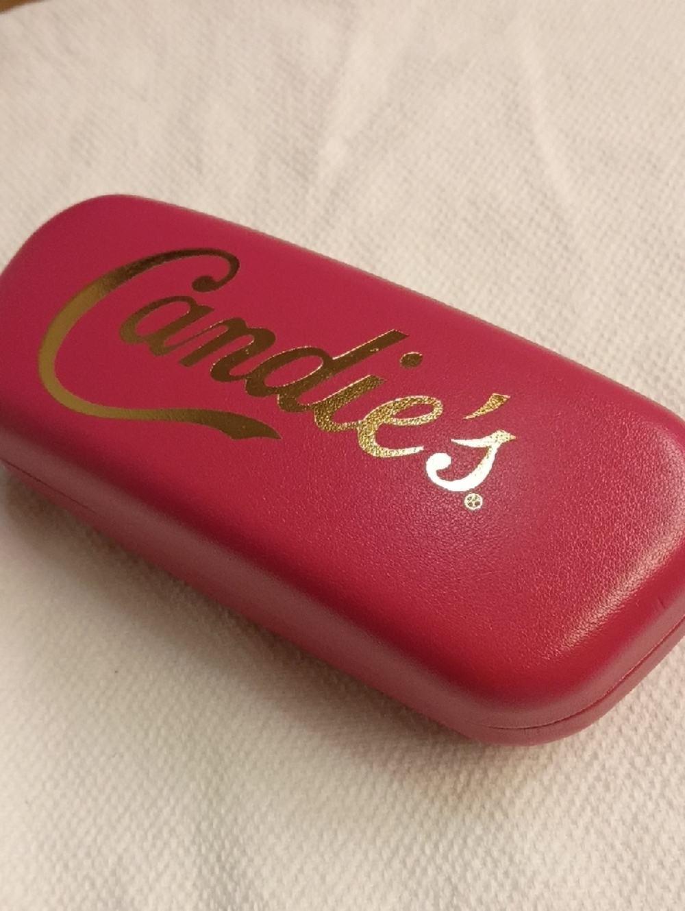 Candie's Fuchsia Hard Shell Eyewear Case with Gold Logo